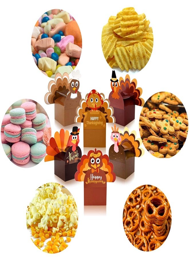 Bolsome 18Pcs Thanksgiving Party Favor Boxes Thankful Turkey Candy Treat Boxes, 6 Styles, Happy Thanksgiving Day Turkey Paper Gift Boxes for Fall Holidays Harvest Day Supplies - Image 5